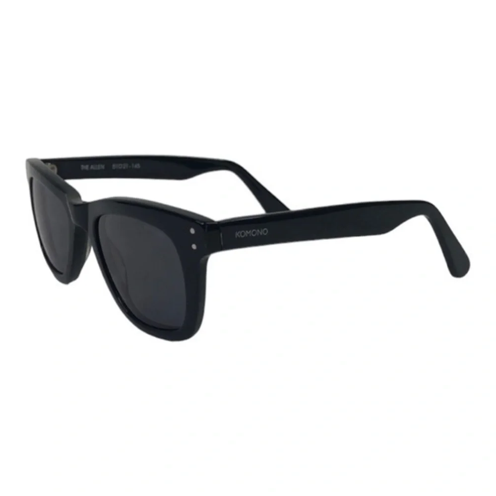 NEW Komono Allen Sunglasses glossy black square wayfarer style - Picture 4 of 8